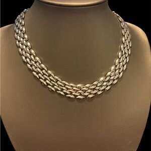 Silver- tone NWT Signed Necklace